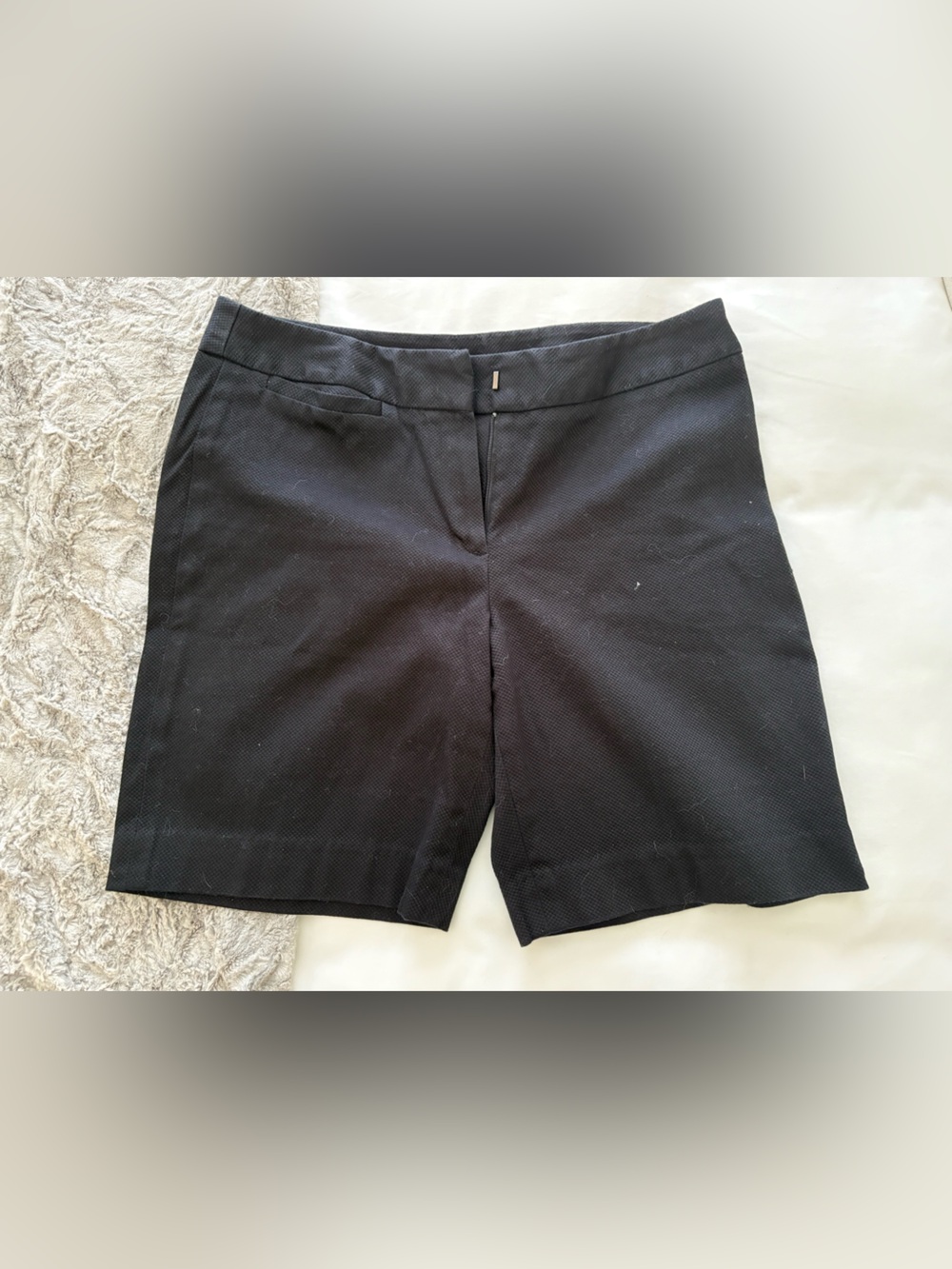 Carole Little Black Tailored Bermuda Shorts